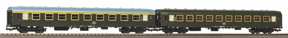PIKO 28321 - H0 - 2-tlg. Set IC-Personenwagen 1./2. Kl., PKP, Ep. IV